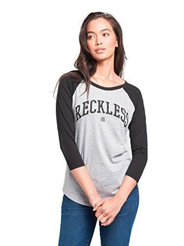 Rep City Raglan Grey/Black L Tops Tees Black
