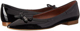 Alice Bow Skimmer Pointed Toe Flat Black 85 B Us