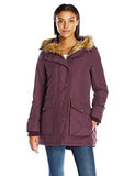 Arctic Cloth Full Length Filled Parka With Faux Fur Trim, Port, M
