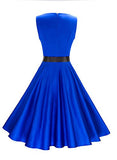 Anni Coco Classic 1950S Vintage Hepburn Dresses Blue Xlarge