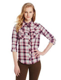 Relaxed Western Plaid Shirt, Rose Bud, Medium