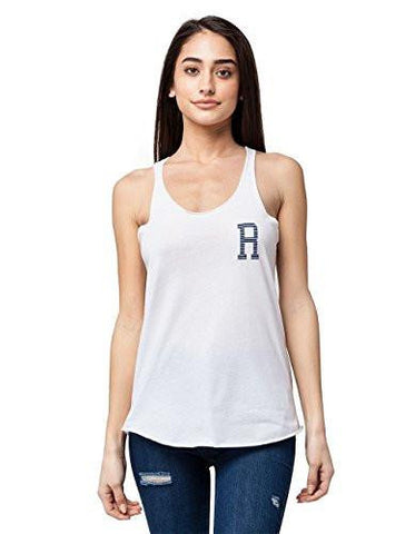Young & Reckless Striped R Tank, White, Medium