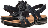 Leisa Claytin Flat Sandal Navy Leather 11 W Us