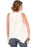 Cream Tassel Tie And Lace Peasant Top Cream XxLarge