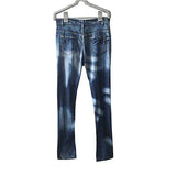 Vicvik Knee Casual Stylish Hip Hop Skinny Denim Pants Ripped Chain Jeans Xl Blue
