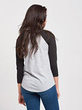 Rep City Raglan Grey/Black L Tops Tees Black