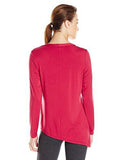 Recreation Geoscape Long Sleeve Solid Drape Shirt, Wine, S