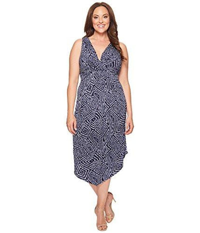 Plus Plus Size Asymmetric Maxi Dress Print Dress