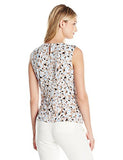 Sleeveless Pleat Neck Cami Light Bluemulti M