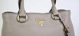 Prada 1Ba058 Grey Leather Shoulder Bag