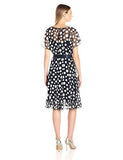 Jessica Howard Pin Tuck Dress With Ruffle Hem, Navy/Ivory, 16