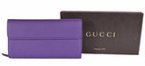 Leather Large Zip Around Continental Wallet Purple