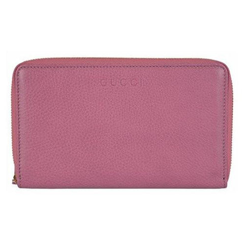 Leather Zip Wallet 321117 Dark Rose Pink