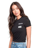 Sunrise Tide Crop Pocket Tee Black M Tops Tees Black