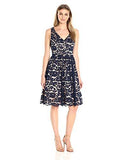 Eliza J Lace Fit And Flare, Navy, 14