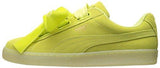 Puma Suede Heart Reset Wns Fashion Sneaker Soft Fluo Yellowsoft Fluo Yellow 55 M Us