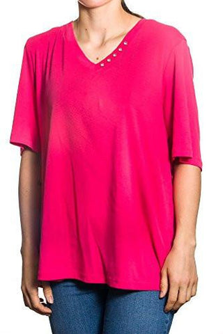 Woman Fashion Tee 2X, Pink Twist