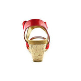 Sandals New Donya Red Size 7.5M Cork Wedge
