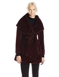 Grace Wool Belted Wrap Coat Wine 0