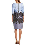 Taylor Scuba Fit & Flare Dress Sky Blue/Grey Dress