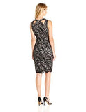 Eliza J Lace Sheath Dress With Cutout Detail At Neckline, Black, 12