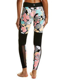 Recreation Pop Floral Camo Full Length Legging Pant With Black Inserts, Multi, Xs