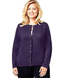 Plus Size ButtonFront Knit Cardigan 0X, Navy Blue