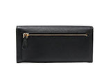 Wiberlux Prada Metal Logo Detail Contrast Interior Long Wallet One Size Black_Pink