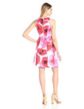 Maggy London Poppy Stem Cotton Jacquard Fit And Flare, Soft White/Red, 6