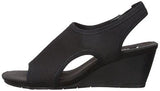 Coffee Cake Wedge Sandal Black Fabric 8 M Us