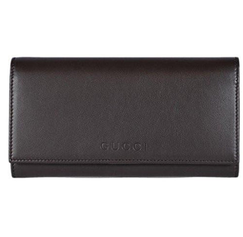 Leather Continental Flap Wallet 346058 2140 Cocoa Brown