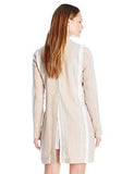 Long Open Front Blazer Sand Combo Large