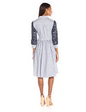 Shirt Dress With Lace Detail, Navy, 8