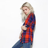 Plaid Flannel Button Down Xsmall Blue Multi 12187C44