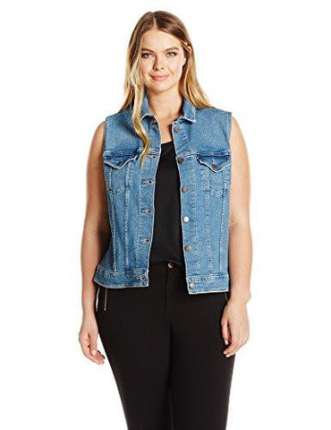 Plus Size Trucker Vest, Indigo Creek, 1 X