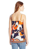Kaelyn Biarritz Botanical Silk Crepe De Chine Cami Coral Small