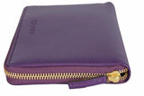 Leather Zip Wallet Margeaux Calf Royal Grape Purple 321117 X Large