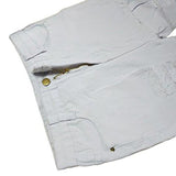 Vicvik High Waist Knee Skinny Denim Distressed Ripped Boyfriend Jeans L White