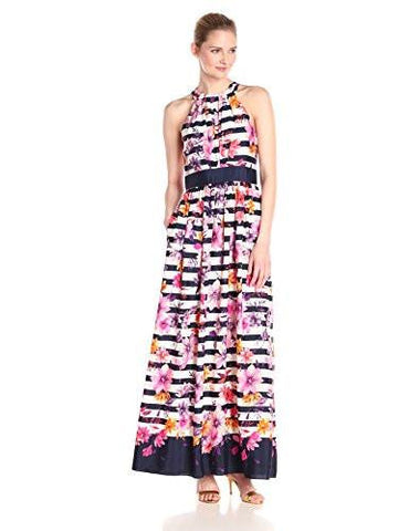 Stripe Maxi Dress, Navy, 12