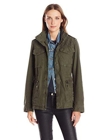 Cotton Four Pocket Military With Shoulder Quilting, Army Green, XLarge