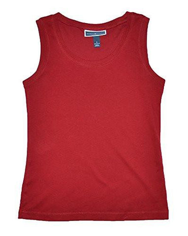 Scoop Neck Sleeveless Tank Top Red Xl
