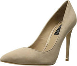 Trix Nude Kid Suede/Baby Calf High Heels