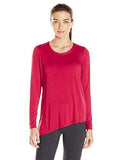 Recreation Geoscape Long Sleeve Solid Drape Shirt, Wine, S
