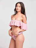 Waves Flutter Swim Bottom Adobe Rose L Swimwear Bikini Adobe Rose