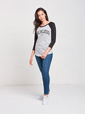 Rep City Raglan Grey/Black L Tops Tees Black