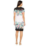 Maggy London Scuba Midi Sheath, White/Rose, 10