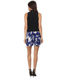 Karen By Chiffon Overlay Sleeveless Romper Black Xs