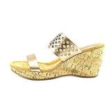Pasey Open Toe Casual Platform Sandals Oro Size 9