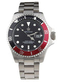 Luxury Black Dial Rotatable Bezel Luminous Quartz Silver Stainless Steel Watch
