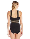 Kenneth Cole York Stompin In My Stilettos High Neck Mio One Piece Swimsuit Black Large